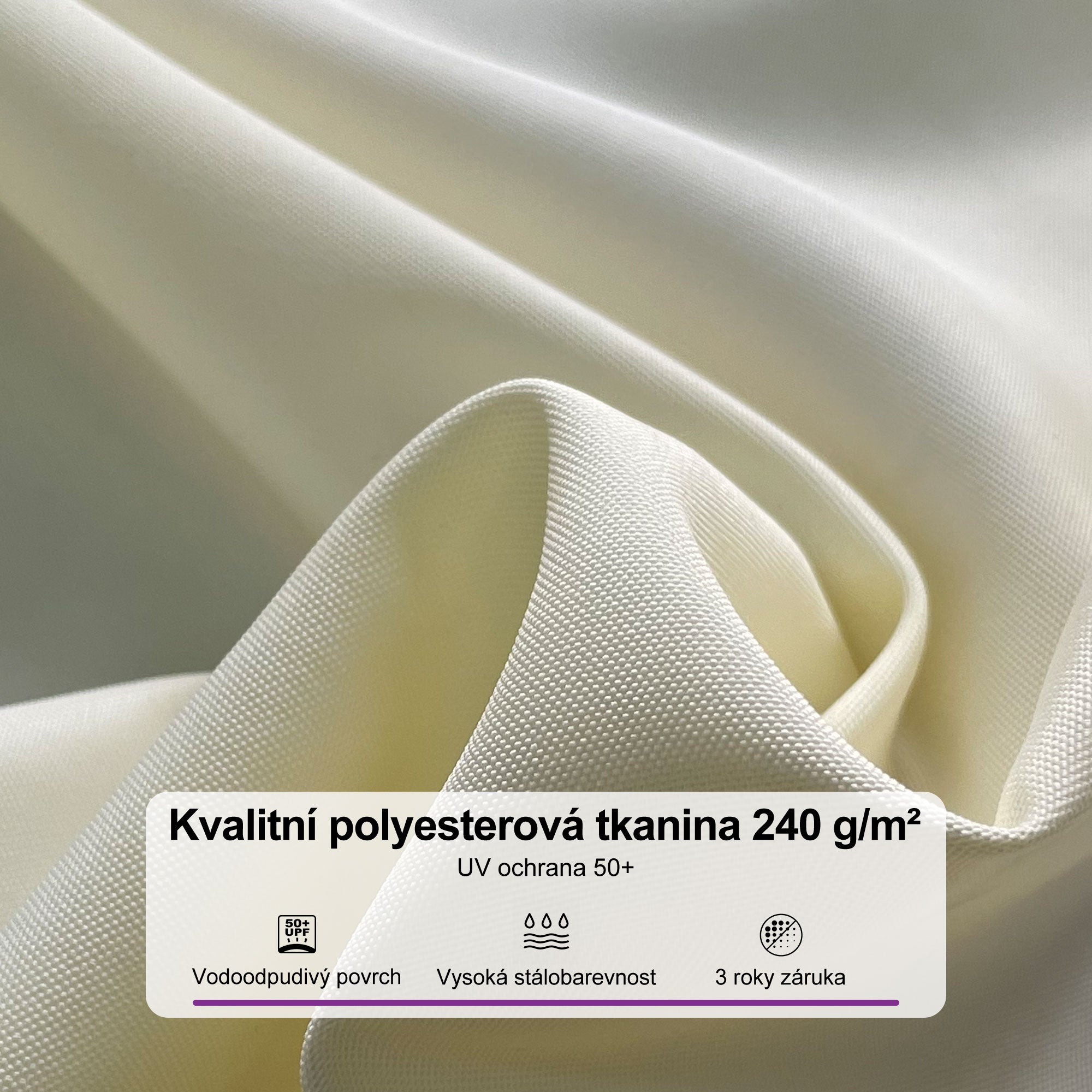 PURPLE LEAF Obdélníkový zahradní výkyvný slunečník, hliníkový rám v dekoru dřeva